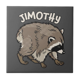 Jimothy Raccoon Comic Style Animal Tile