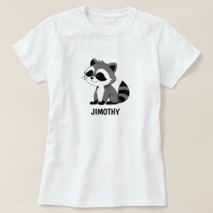 Jimothy Racoon Cute Funny Pet Lover Modern Trendy T-Shirt