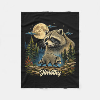 Jimothy Racoon Funny Jimothy From Seattle Meme Fleece Blanket