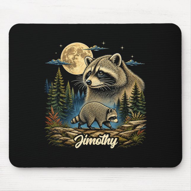 Jimothy Racoon Funny Jimothy From Seattle Meme Mouse Mat (Front)