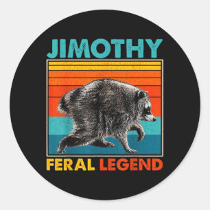 Jimothy Racoon Seattle Fvibesl Legend Meme Wall Classic Round Sticker