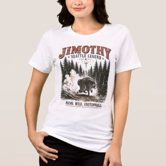 Jimothy Racoon Vintage Wildlife Forest Adventure Tri-Blend Shirt