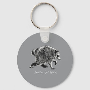 Jimothy Rules The World Funny Racoon Seattle Key Ring