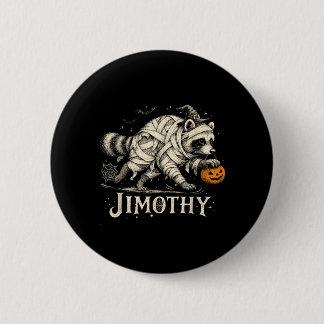 Jimothy Spooky Racoon Mummy Witch Jack O Lantern 6 Cm Round Badge