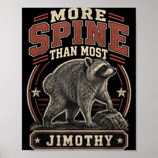 Jimothy The Racoon Illustration Poster