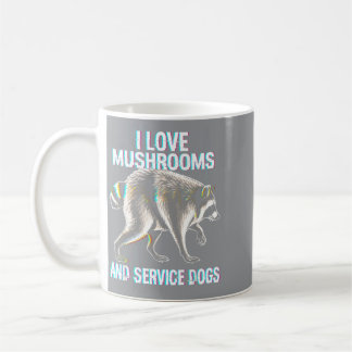 Jimothy Timothy I Love Mu And Service Dogs Glitch Coffee Mug