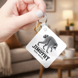 Jimothy Viral Racoon Funny Trash Panda Wildlife Key Ring