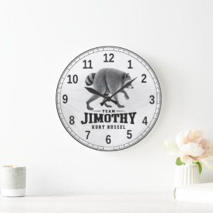 Jimothy Viral Racoon Funny Trash Panda Wildlife Large Clock