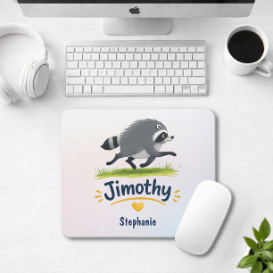 Jimothy Viral Racoon Funny Trash Panda Wildlife Mouse Mat