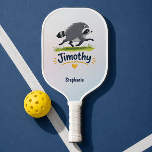 Jimothy Viral Racoon Funny Trash Panda Wildlife Pickleball Paddle