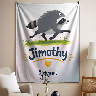 Jimothy Viral Racoon Funny Trash Panda Wildlife Tapestry