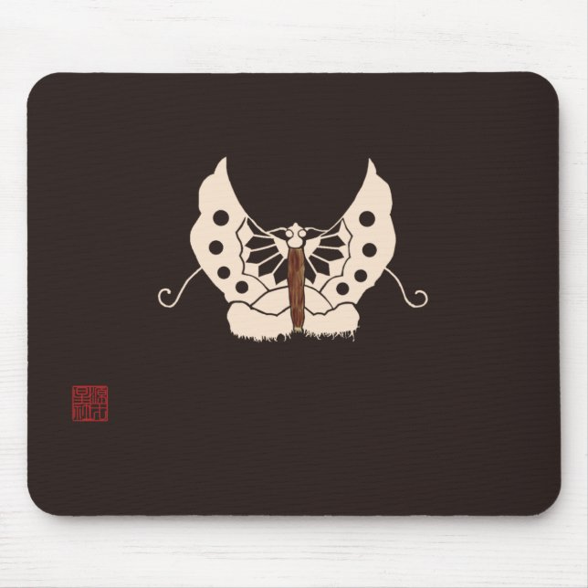 Jinbaori-Kurotorigeagehachoumoyou Mouse Mat (Front)