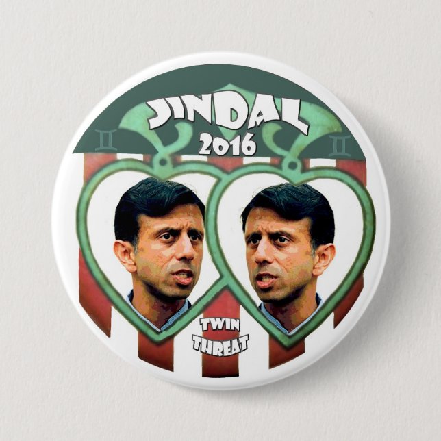 Jindal for president 2016 7.5 cm round badge (Front)