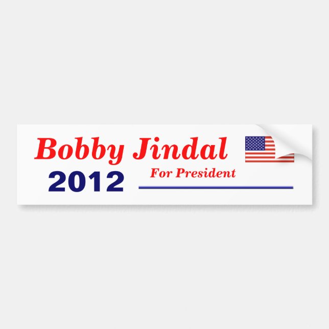 Jindal for President Bumper Sticker (Front)