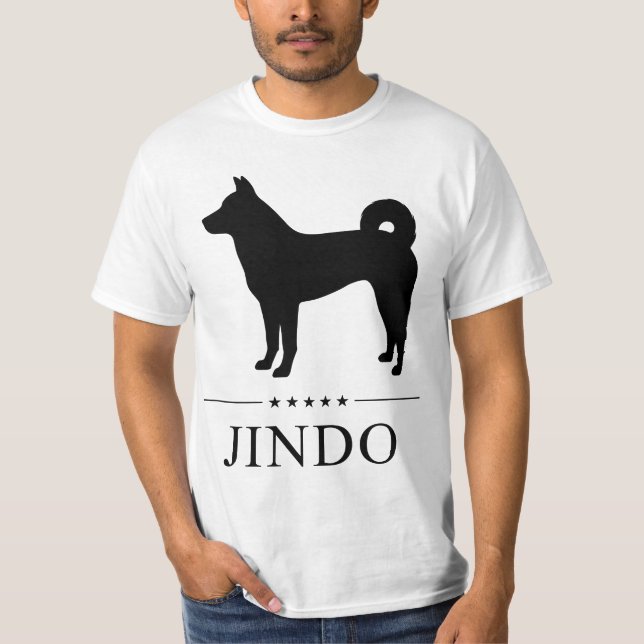 Jindo Dog Black Silhouette  T-Shirt (Front)