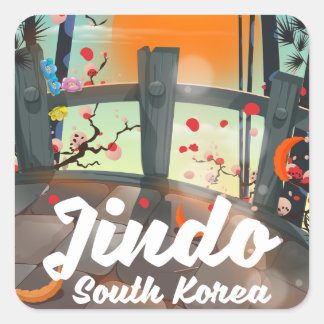 Jindo South korea Square Sticker