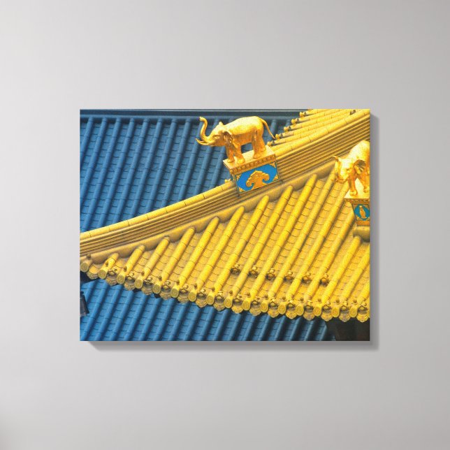 Jing'an Temple | Architectural Details Canvas Print (Front)