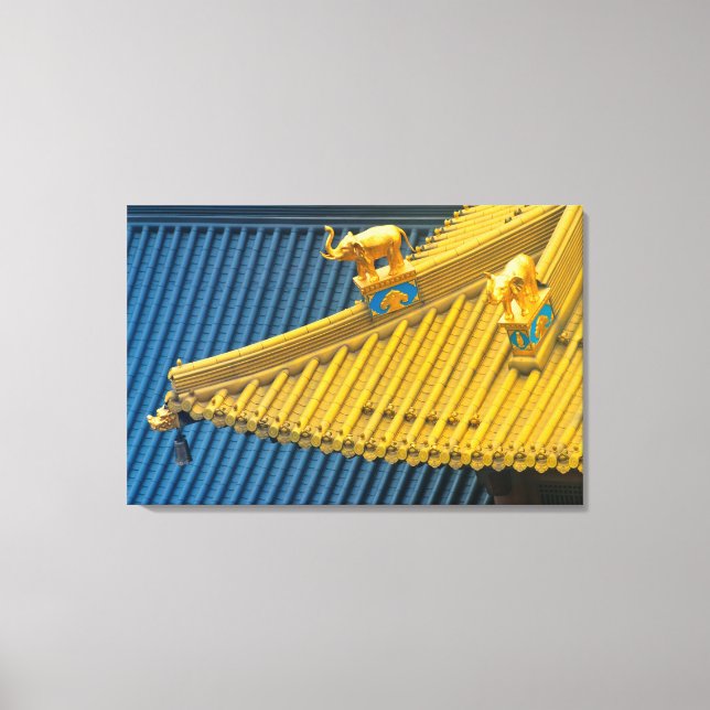 Jing'an Temple | Architectural Details Canvas Print (Front)