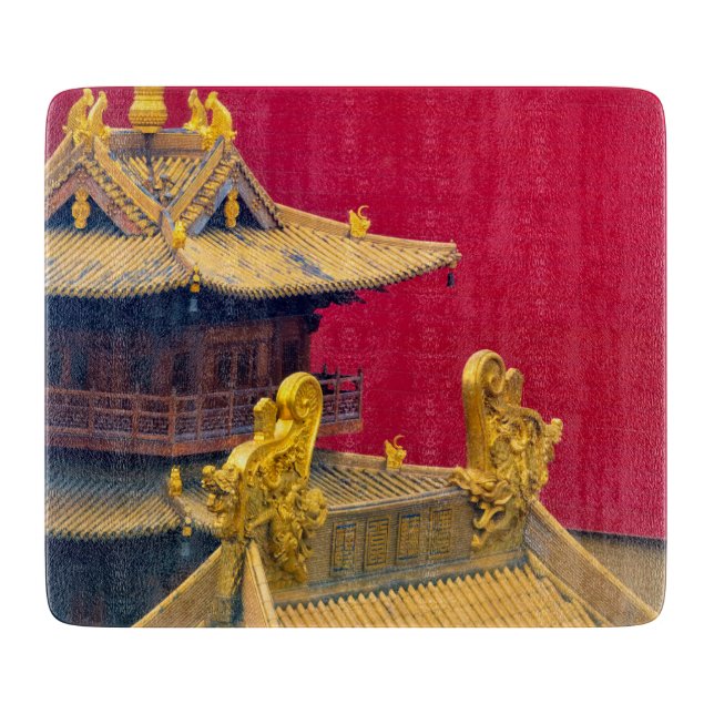 Jing'an Temple, Shanghai, China Cutting Board (Front)