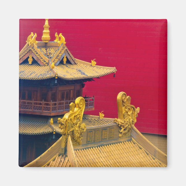 Jing'an Temple, Shanghai, China Magnet (Front)