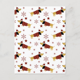 Jingle All the Dachshund Way Announcement Postcard