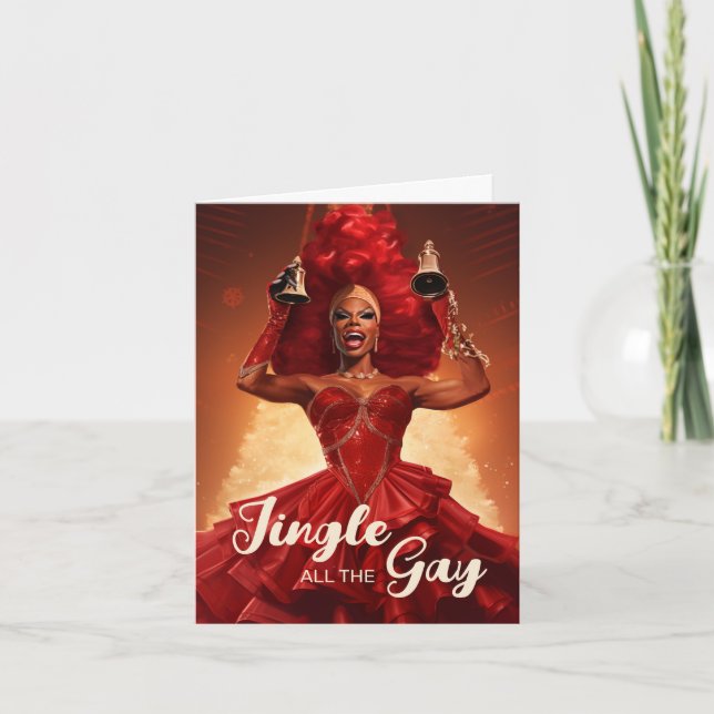 Jingle All the Gay! Ho Ho Ho! Card (Front)