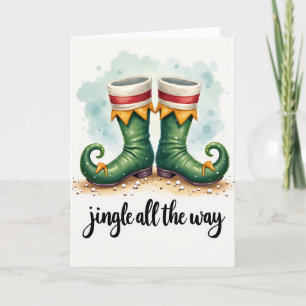 Jingle All The Way Elf Boots Card