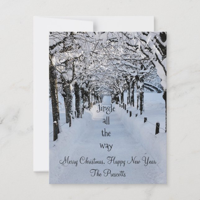 Jingle All the Way Flat Holiday Card (Front)