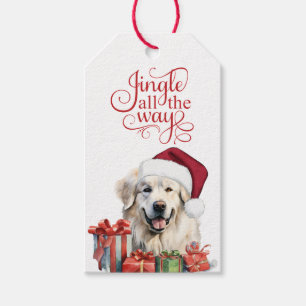 Jingle All the Way Great Pyrenees Dog Christmas Gift Tags