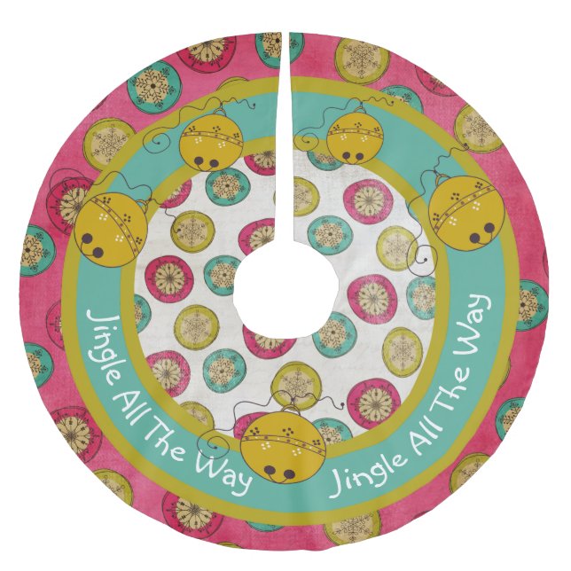 Jingle All the Way Holiday Tree Skirt (Front)