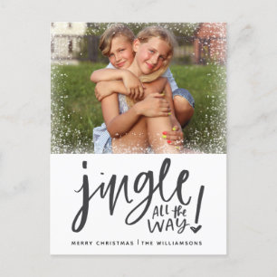 Jingle All the Way   Modern Photo Christmas Card