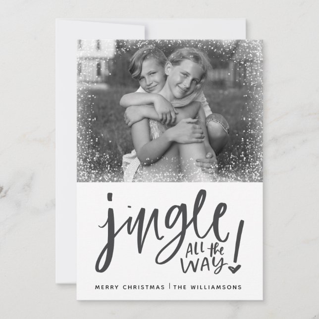 Jingle All the Way | Modern Photo Snow Christmas  (Front)