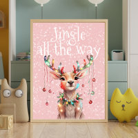 Jingle All The Way Reindeer and Christmas Lights
