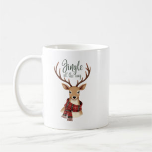 Jingle All The Way Reindeer Christmas Mug