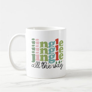 Jingle all the way Retro Groovy Christmas Holidays Coffee Mug