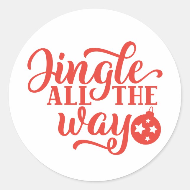Jingle All the Way Sticker – Festive Holiday  (Front)