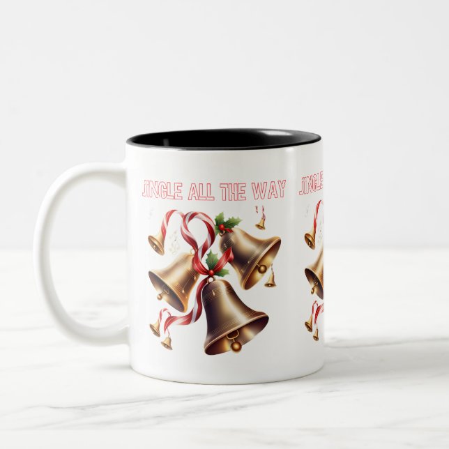 Jingle All The Way Two-Tone Coffee Mug (Left)