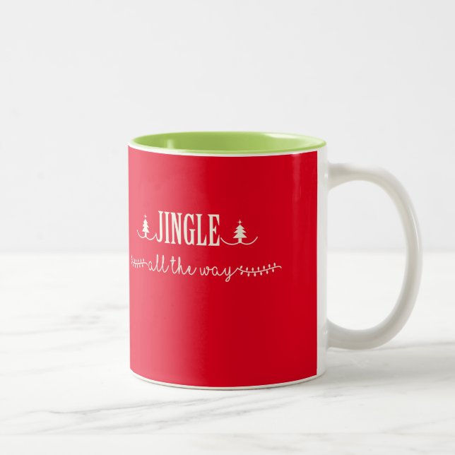 Jingle All The Way Two-Tone Coffee Mug (Right)