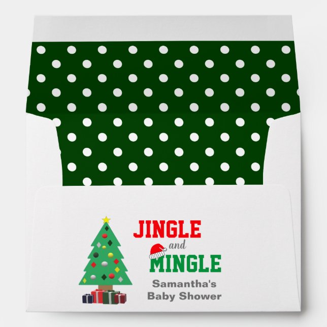 Jingle And Mingle Baby Shower Envelope (Back (Bottom))