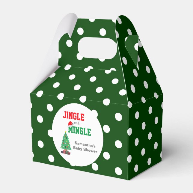 Jingle And Mingle Baby Shower Favour Box (Front Side)