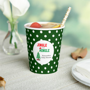 Jingle And Mingle Baby Shower Paper Cups