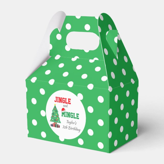 Jingle And Mingle Birthday Favour Box (Front Side)