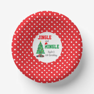 Jingle And Mingle Birthday Paper Plate