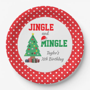 Jingle And Mingle Birthday Paper Plate