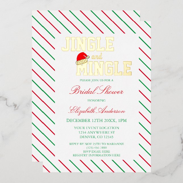 Jingle and Mingle Christmas Bridal Shower (Front/Back)