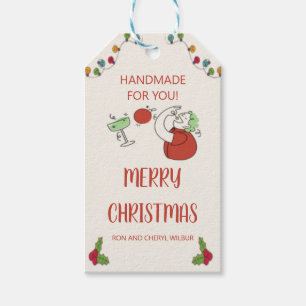 Jingle And Mingle Christmas Cocktail Party Gift Tags