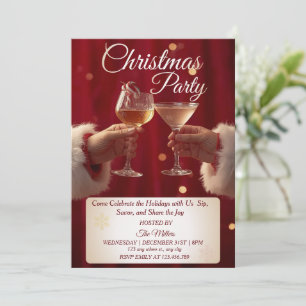 Jingle And Mingle Christmas Cocktail Party  Invitation