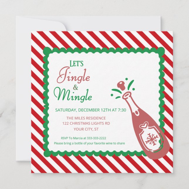 Jingle and Mingle Christmas Holiday Cocktail Party (Front)