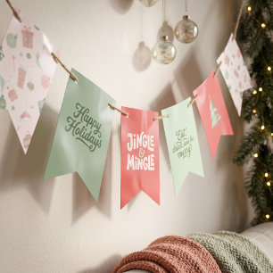 Jingle and Mingle Christmas Party Bunting