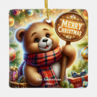 Jingle and Mingle Christmas Party Ceramic Ornament